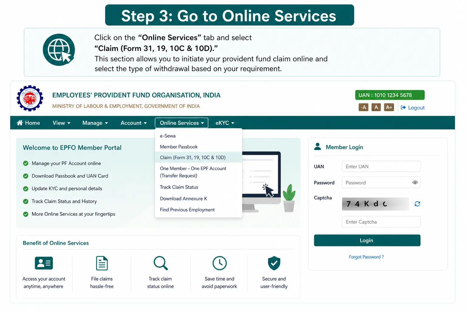 Step 3 Go to Online Services